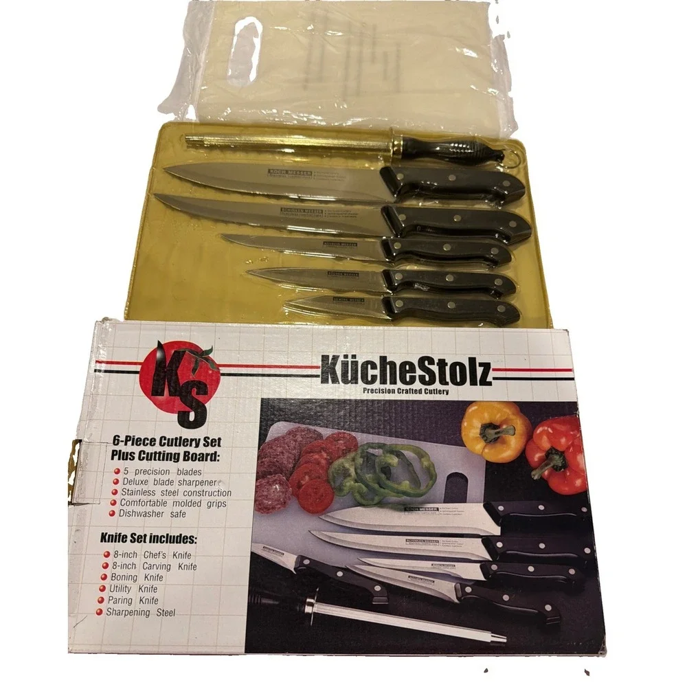 6-Piece Precision Crafted Cutlery Set Plus Cutting Board KucheStolz New In Box
